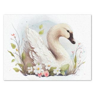 Swan Watercolor Tissue Paper