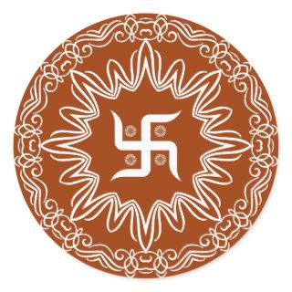 Swastika Decorative Design Classic Round Sticker