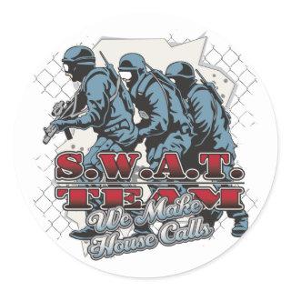 SWAT Team House Calls Classic Round Sticker