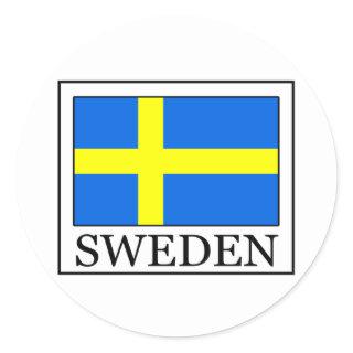 Sweden Classic Round Sticker