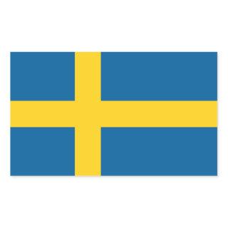 sweden flag rectangular sticker