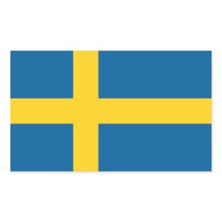 sweden flag rectangular sticker