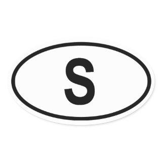 Sweden "S" Oval Sticker