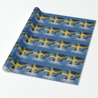 Swedish waving flag
