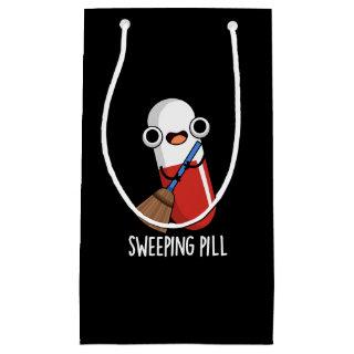 Sweeping Pill Funny Medicine Pun Dark BG Small Gift Bag