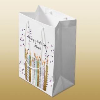 Sweet 16 Birthday Candles Medium Gift Bag