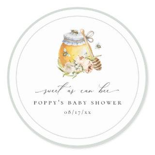 Sweet As Can Bee Baby Shower Classic Round Sticker