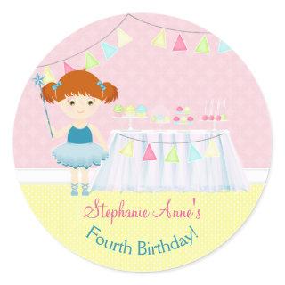 Sweet Ballerina Cupcake Celebration Classic Round Sticker
