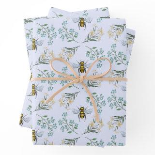 Sweet Bee Floral Flower Girl Baby Shower  Sheets
