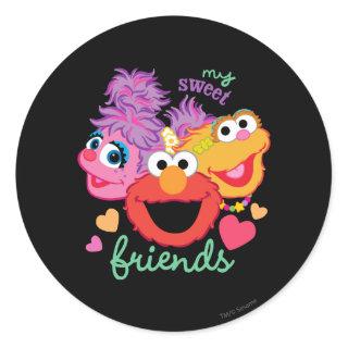 Sweet Best Friends Characters Classic Round Sticker