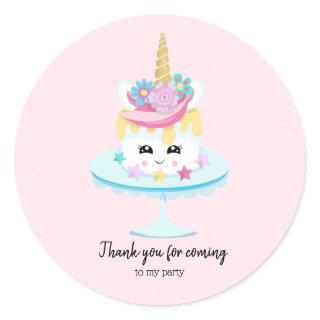 Sweet birthday cake - choose background color classic round sticker