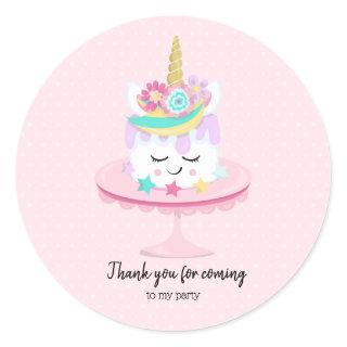 Sweet birthday cake - choose background color classic round sticker