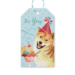 Sweet Birthday Shiba Inu Gift Tags