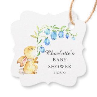 Sweet Boy Bunny Baby Shower Favor Gift Tag