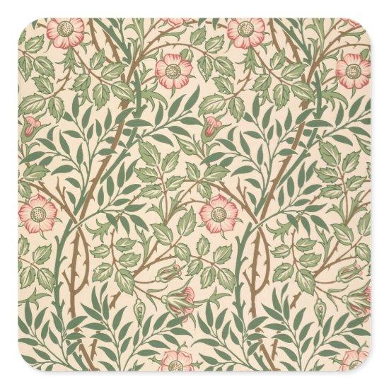 'Sweet Briar' design for wallpaper, printed by Joh Square Sticker