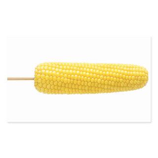 Sweet corn on stick rectangular sticker