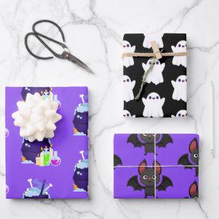 Sweet Halloween Bat Cauldron Purple   Sheets
