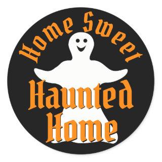 Sweet Haunted Home Ghost Classic Round Sticker