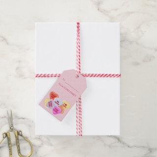 Sweet Hearts Valentines Candy Gift Tags