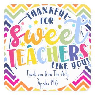Sweet, how sweet it was to be taught by you square sticker