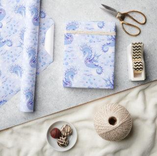 Sweet Lavender Blue Seahorse Nautical Ocean
