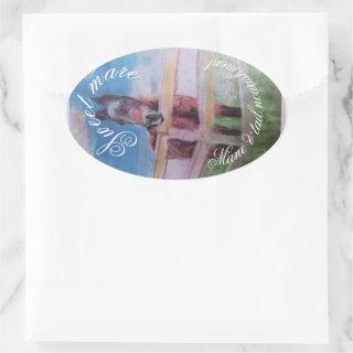 sweet mare oval sticker