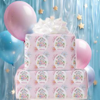 Sweet Mouse Pastels Flowers Add Girl's Name