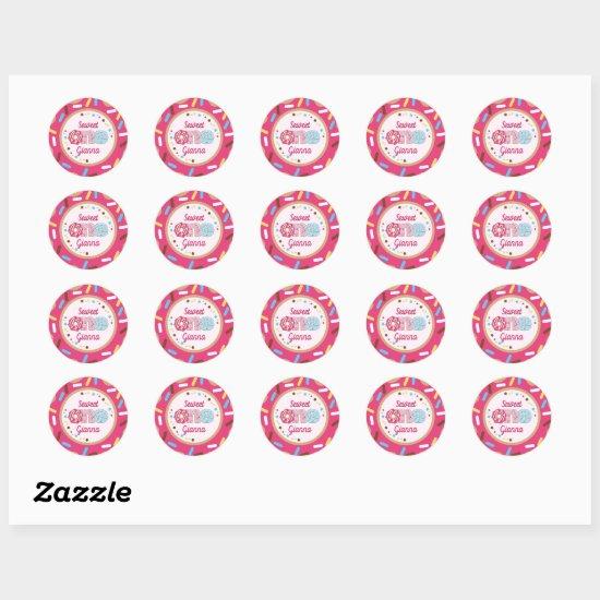 Sweet One Donuts 1st birthday Classic Round Sticker