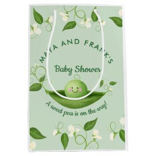 Sweet Pea in a Pod Baby Shower   Medium Gift Bag