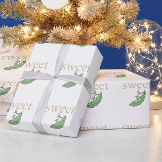 Sweet Pea Personality Gold Text Green Pea Pod