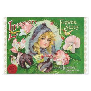 Sweet Peas 1908 Flower Seed Catalog Tissue Paper