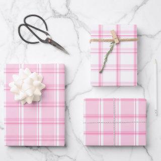 Sweet Pink and White Plaid Patterned  Sheets