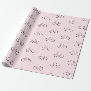 Sweet pink bicycles on pastel blush