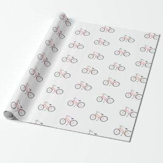 Sweet pink bicycles on white