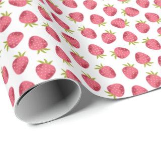 Sweet Pink Strawberry Seamless Pattern