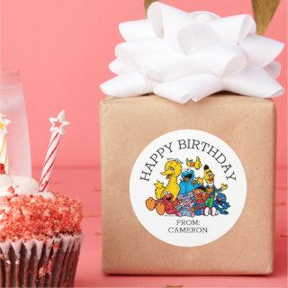 Sweet Sesame Street Pals | Happy Birthday Gift Tag