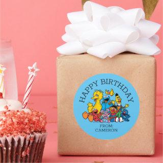 Sweet Sesame Street Pals | Happy Birthday Gift Tag