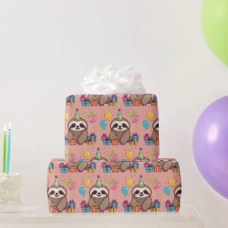 Sweet Sloth Girl Birthday Pink Wild Animal