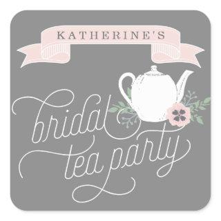 Sweet Tea | Personalized Bridal Tea Party Square Sticker