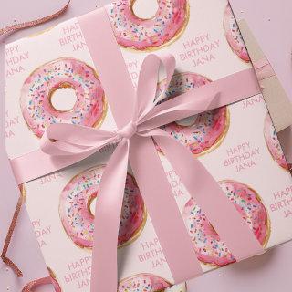 Sweet Time Pastel Pink Donut Birthday