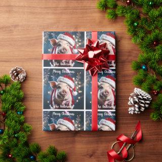 Sweet White Piggy Christmas