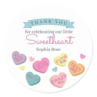 Sweetheart Candy Birthday or Baby Shower Favor Tag