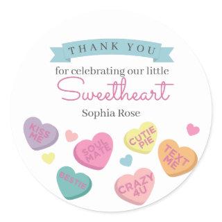 Sweetheart Candy Birthday or Baby Shower Favor Tag