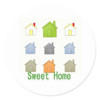 SweetHome House Warming Party Classic Round Sticker