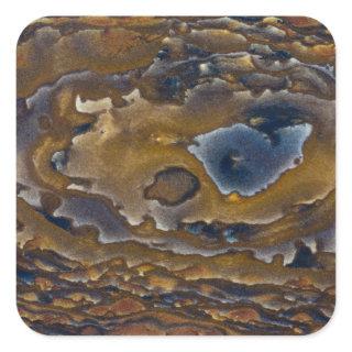 Swirl Pattern On Jasper Slab Square Sticker