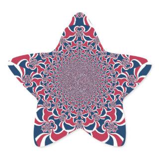 Swirling Kaleidoscope Art Print Star Sticker