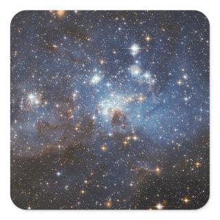 Swirls of gas and dust square sticker