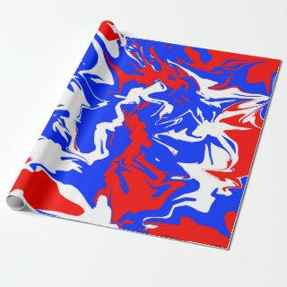 Swirls of Red, White and Blue