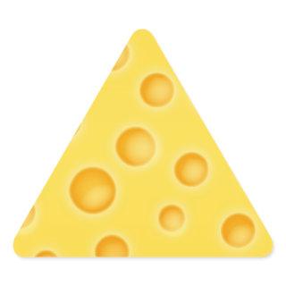 Swiss Cheese Cheezy Texture Pattern Triangle Sticker