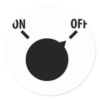 switch off classic round sticker